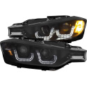 BMW 3 Serie F30 2012-2015 Projector Strålkastare Med U-Bar Svart ANZO
