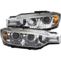 BMW 3 Serie F30 2012-2015 Projector Strålkastare Med U-Bar Krom (HID Kompatibel) ANZO