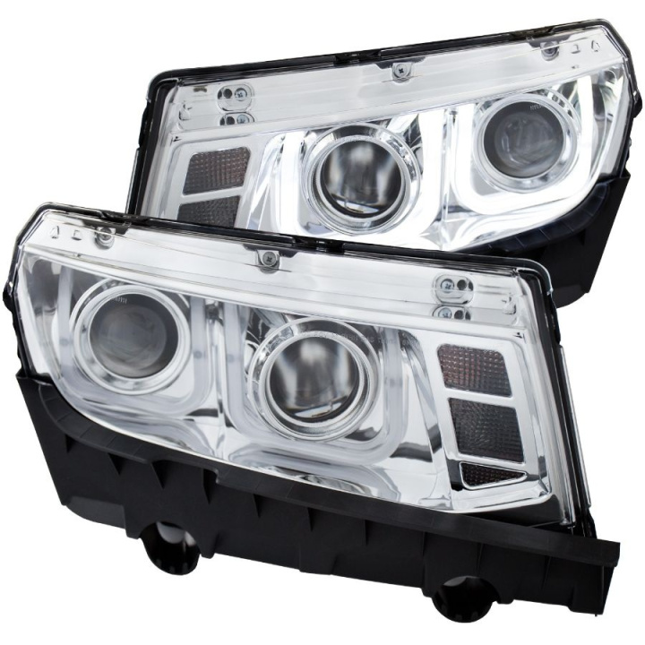 anz121509-3333 Chevrolet Camaro 2014-2015 Projector Strålkastare Med U-Bar Krom ANZO