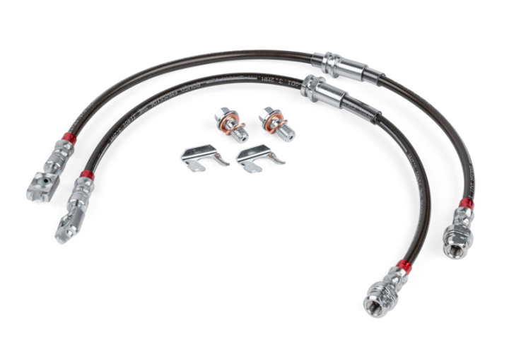 Audi A3 / Volkswagen GTI/Jetta/Passat 2005-2022 Bromsslangssats Rostfritt Stålomspunnen Fram APR i gruppen Välj bilmodell hos DDESIGN Scandinavia AB (aprBRK00047)