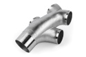 Dubbel Y-Förgrening Gjutet Rostfritt Stål T304 76mm Till 4x63.5mm (3 Till 4x2.5 Tum) APR
