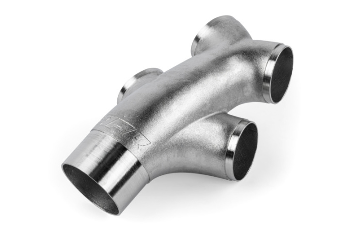 Dubbel Y-Förgrening Gjutet Rostfritt Stål T304 76mm Till 4x63.5mm (3 Till 4x2.5 Tum) APR i gruppen Välj bilmodell hos DDESIGN Scandinavia AB (aprEXH0146)