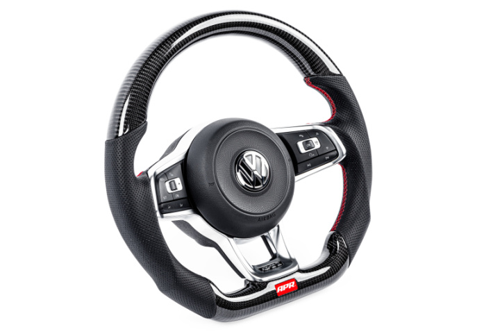 Volkswagen Golf R/GTI/Jetta (MK7) 2015-2026 Ratt Kolfiber Med Röda Sömmar För Växlingspaddlar APR i gruppen Välj bilmodell hos DDESIGN Scandinavia AB (aprMS100201)