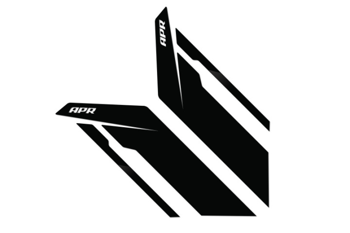 Sidodekaler Svart APR-Logotyp/Svart Rand Par APR i gruppen Välj bilmodell hos DDESIGN Scandinavia AB (aprPM100344)