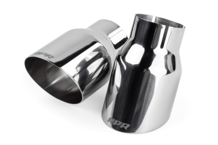 Ändrör 3.5 Tum Enkelväggiga Snedskurna Polerad Silver 2-Pack APR i gruppen Välj bilmodell hos DDESIGN Scandinavia AB (aprTPK0005)