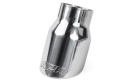 Ändrör 3.5 Tum Dubbelväggiga Snedskurna Polerad Silver 2-Pack APR