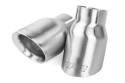 Ändrör 3.5 Tum Dubbelväggiga Snedskurna Borstad Silver 2-Pack APR