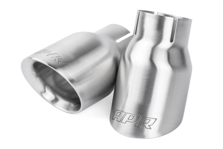 Ändrör 3.5 Tum Dubbelväggiga Snedskurna Borstad Silver 2-Pack APR i gruppen Välj bilmodell hos DDESIGN Scandinavia AB (aprTPK0007)