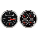 Mätarkit 2st QUAD & TACH/SPEEDO 127mm DESIGNER BLACK II