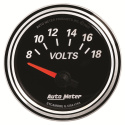 Voltmätare 52mm 18V (Elektrisk) DESIGNER BLACK II