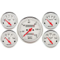 Mätarkit 5st 3 1/8\'\' & 52mm MECH. SPEEDOMETER ARCTIC Vit
