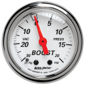 Laddtrycksmätare 52mm 30INHG-20PSI (Mekanisk) ARCTIC Vit