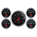 Mätarkit 5st 87mm & 52mm GPS-styrd Hastighetsmätare DESIGNER BLACK