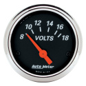 Voltmätare 52mm 18V (Elektrisk) DESIGNER BLACK