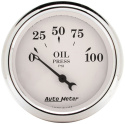 Oljetrycksmätare 52mm 100PSI (Elektrisk) OLD TYME WHITE
