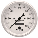 Hastighetsmätare 127mm 120MPH (Elektrisk) OLD TYME WHITE