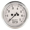 Varvräknare 52mm 7000 RPM In-Dash OLD TYME WHITE