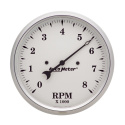 Varvräknare 127mm 8000 RPM In-Dash OLD TYME WHITE