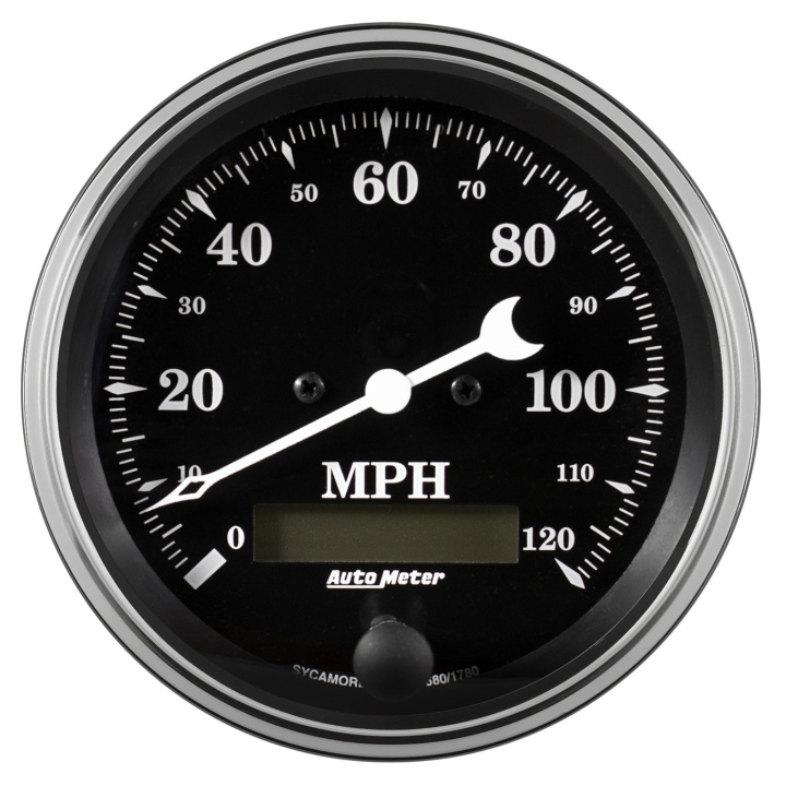 atm1780 Hastighetsmätare 87mm 120MPH (Elektrisk) OLD TYME BLACK