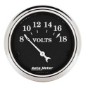 Voltmätare 52mm 18V (Elektrisk) OLD TYME BLACK