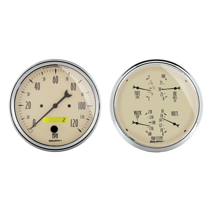 atm1803 Mätarkit 2st QUAD & SPEEDOMETER 127mm ANTIQUE BEIGE