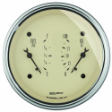 Dual-mätare Bränsle / Oljetryck 87mm 240ΩE-33ΩF & 100PSI (Elektrisk) ANTQ BEIGE