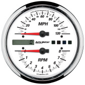 atm19467 Varv-/hastighetsmätare 114mm 8000 RPM / 120 MPH Vit PRO-CYCLE (1)