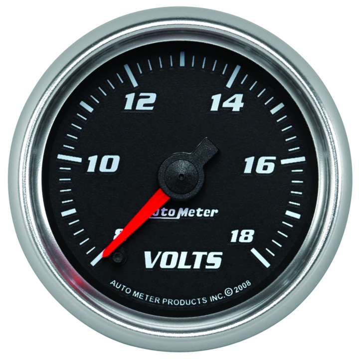 atm19692 Voltmätare 52mm 18V (Digital Stepper-motor) Svart PRO-CYCLE