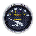 Voltmätare 52mm 18V (Elektrisk) MARINE CARBON FIBER