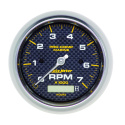 Varvräknare 87mm 7000 RPM Med Timräknare MARINE CARBON FIBER