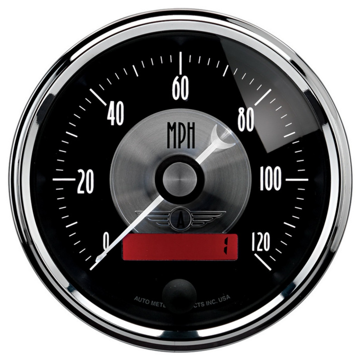 atm2086 Hastighetsmätare 87mm 120MPH (Elektrisk) PRESTIGE BLACK DIAMOND