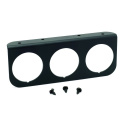 Mätarhållare Panel Trippel 52.4mm Svart Aluminium Autometer