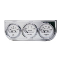 Mätarkonsol Oljetryck/Vattentemp/Volt 2\'\' 100PSI/280ºF/16V WHT DIAL Krom BZL AG