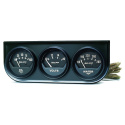 Mätarkonsol Oljetryck/Vattentemp/Volt 2\'\' 100PSI/280ºF/16V BLK DIAL BLK BZL AG