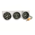 Mätarkonsol Oljtryck/Vattentemp/Volt 66.7mm 100PSI/280ºF/60A BLK DIAL Krom BZL AG