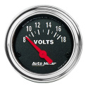 Voltmätare 52mm 18V (Elektrisk) Traditional Chrome