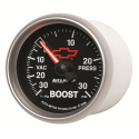 Laddtrycksmätare 52mm 30INHG / 30PSI (Mekanisk) GM CHEVY Svart
