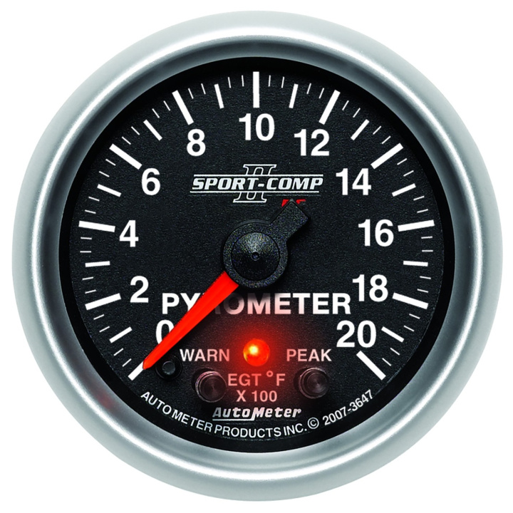 atm3647 EGT-mätare 52mm 2000ºF (Digital Stepper-motor) SPORT-COMP II