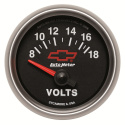 Voltmätare 52mm 18V (Elektrisk) GM CHEVY Svart