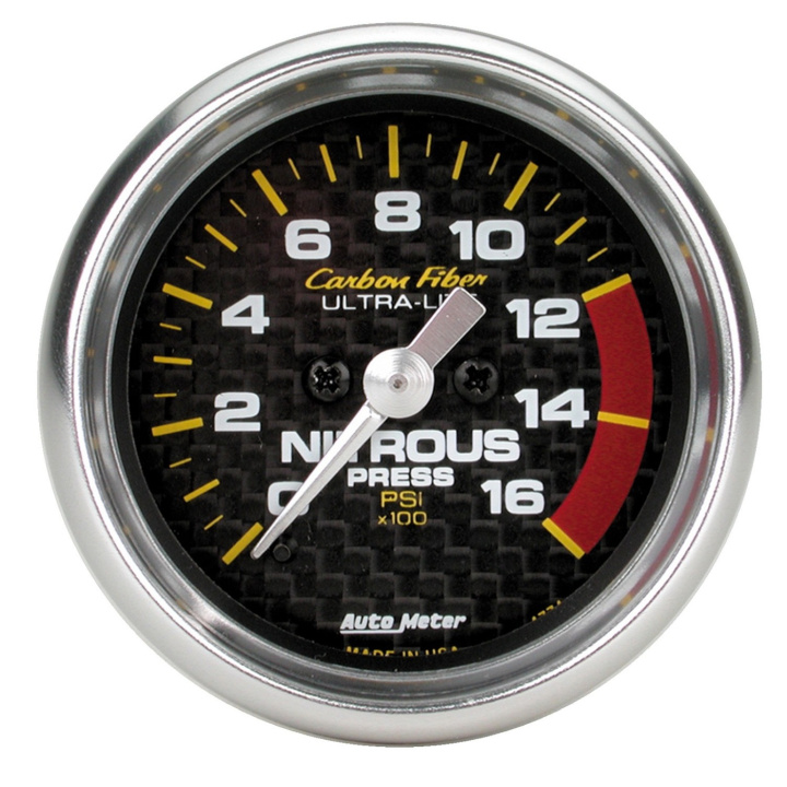 atm4774 Lustgasmätare (Tryck) 52mm 1600PSI (Digital Stepper-motor) CARBON FIBER
