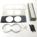Mätarhållare Panel Dubbel 66.7mm (Kolfiberlook) MUSTANG 87-93 FOX Autometer