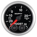 Laddtrycksmätare 52mm 30INHG / 30PSI (Digital Stepper-motor) ELITE