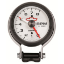 Varvräknare 127mm 10 000 RPM Stående Med Shiftlight GM CHEVY Vit