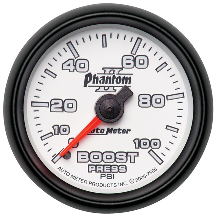 atm7506 Laddtrycksmätare 52mm 100PSI (Mekanisk) PHANTOM II