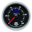Oljetrycksmätare 52mm 100PSI (Mekanisk) Svart MOPAR