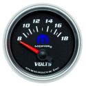 Voltmätare 52mm 18V (Elektrisk) Svart MOPAR