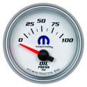 Oljetrycksmätare 52mm 100PSI (Elektrisk) Vit MOPAR