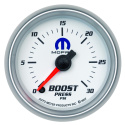 Laddtrycksmätare 52mm 30PSI (Digital Stepper-motor) Vit MOPAR