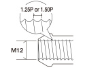 Advan Hjulmuttrar 12X1,25 (Svart) - 4 Pack