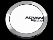 avnV2385 Advan 73mm Fullt Platt Centrumkapsel - Vit / Silver Alumit (1)